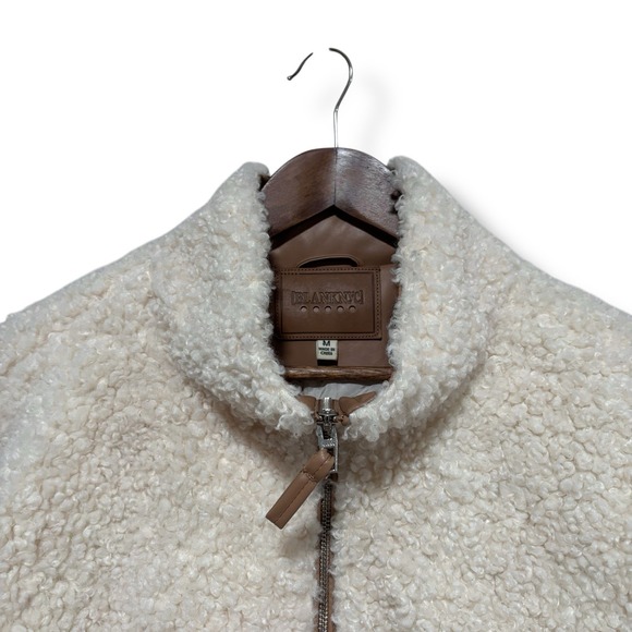 Blank NYC Cream Teddy Jacket with Brown Details - Picture 7 of 9